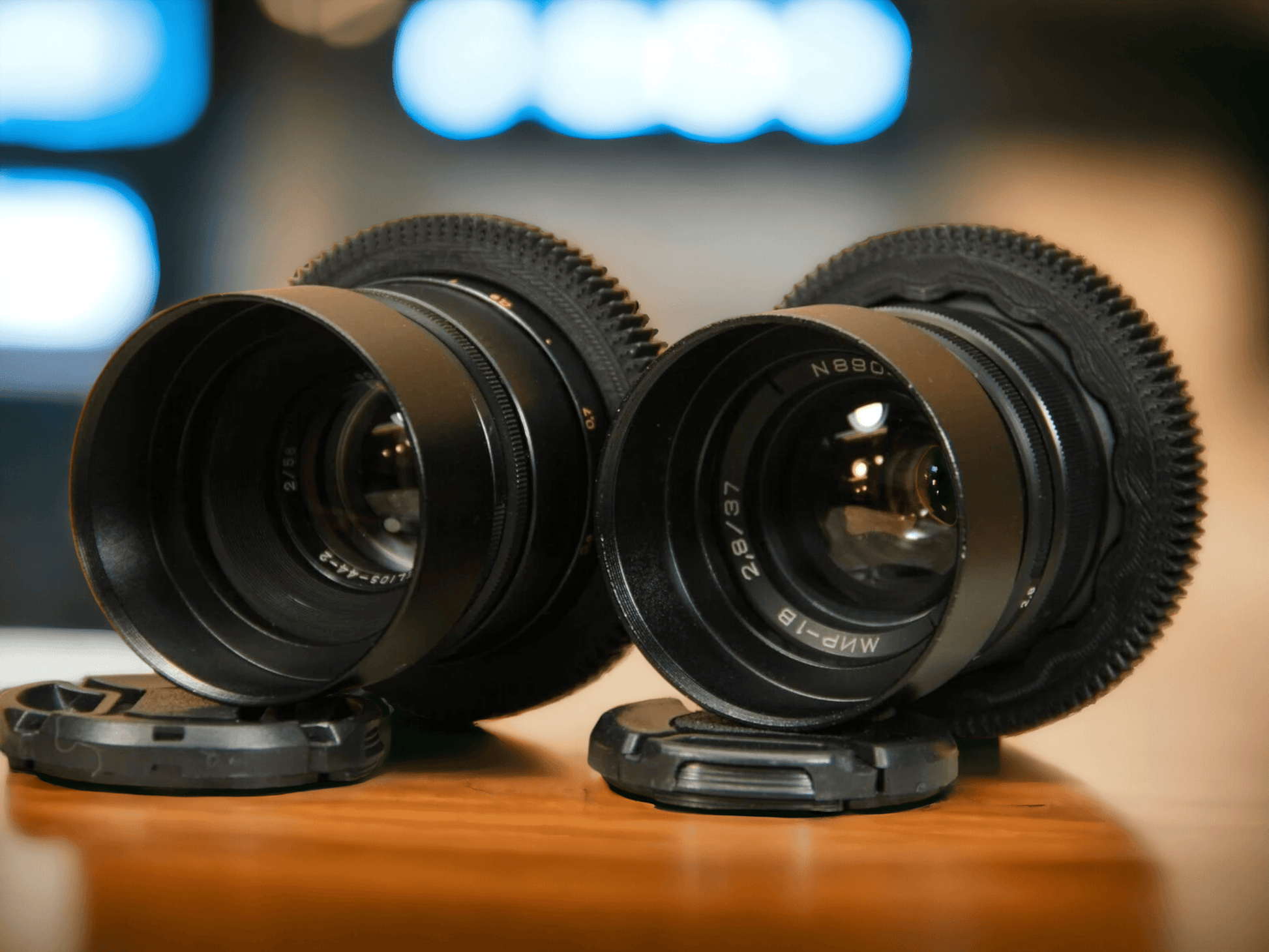 Soviet Lenses Set: Helios 44-2 58mm and Mir-1V 1B 37mm with any adaptor on your choice