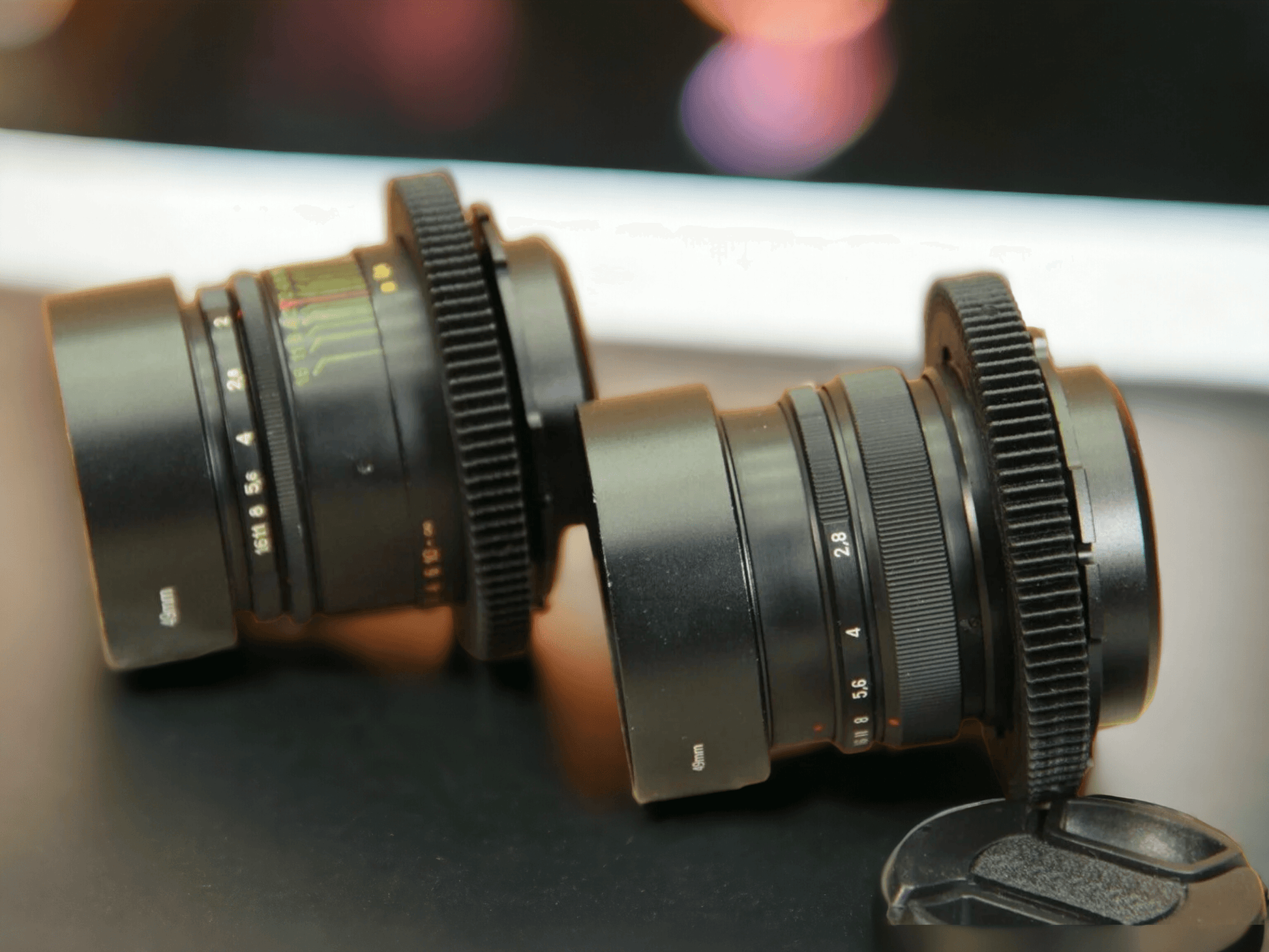 Soviet Lenses Set: Helios 44-2 58mm and Mir-1V 1B 37mm with any adaptor on your choice