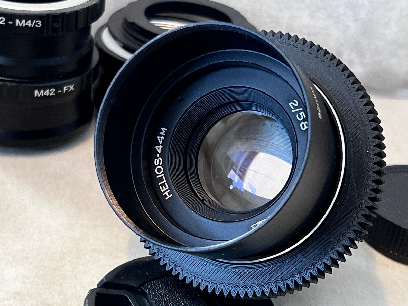 Anamorphic Helios 44M Lens Soviet Cine Mod with any adaptor Sony, Canon, Fujifilm and more.