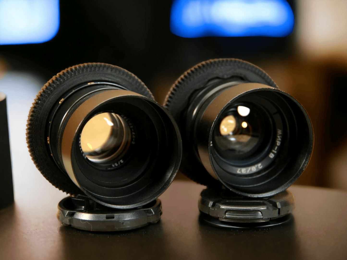 Soviet Lenses Set: Helios 44-2 58mm and Mir-1V 1B 37mm with any adaptor on your choice