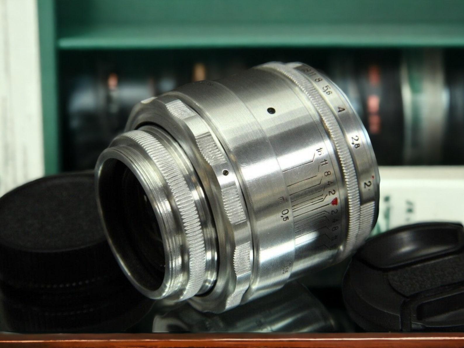 Anamorphic Lens Helios 44-2 58mm Wine Mod Silver with any adaptor on your choice.