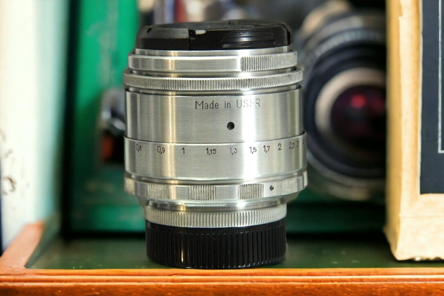 Anamorphic Lens Helios 44-2 58mm Wine Mod Silver with any adaptor on your choice.