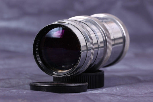 Wide Soviet lens Jupiter-11 1:4 F=135mm For Leica telephoto lens M39 Screw mount