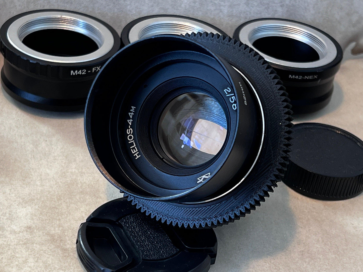 Anamorphic Helios 44M Lens Soviet Cine Mod with any adaptor Sony, Canon, Fujifilm and more.